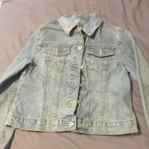 Arizona Glitter Lightwash Denim Jacket